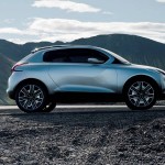 la peugeot hr1 concept de profil. un concept-car de suv urbain