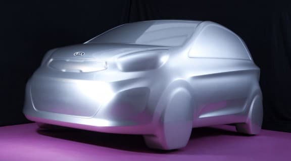 le concept-car kia picanto chrome en vue 3/4 avant