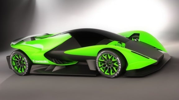 La kawasaki ZX-770R vue de côté