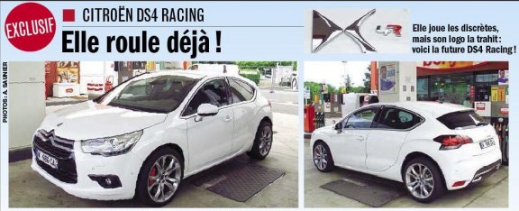 la citroen ds4 racing vue de l'avant et l'arriere