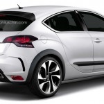 vue 3/4 arrière de la citroen ds4-r