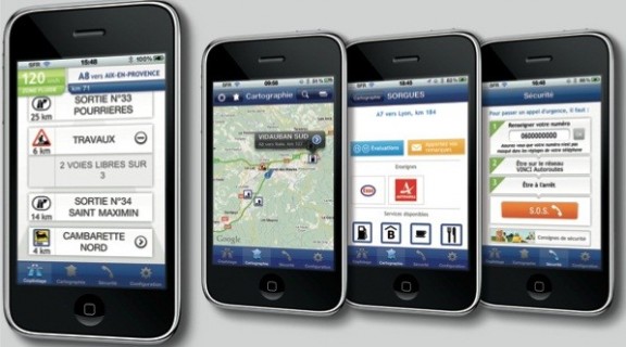 Les captures de l'application iphone Vinci Autoroutes