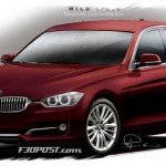 vue 3/4 avant de la berline bmw série 3 f30 2012