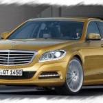 la mercedes w222 vue de l'avant