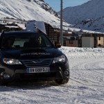 la subaru impreza xv sur la neige