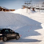 une subaru sur le circuit andros