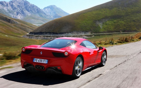 la Ferrari 458 Italia en vue 3/4 arrière