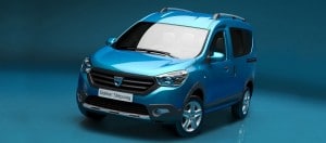 le dacia dokker stepway vu de l'avant