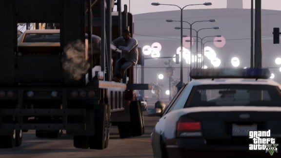 police et camion dans grand theft auto 5