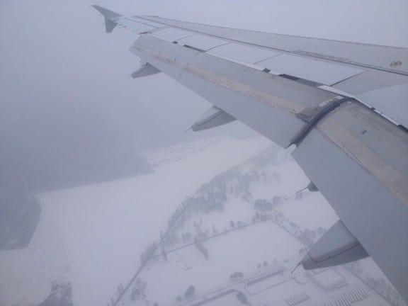 payage enneige vue avion