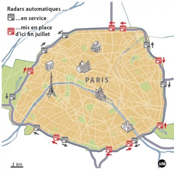 Chaque porte ou presque du périphérique aura son radar en 2013