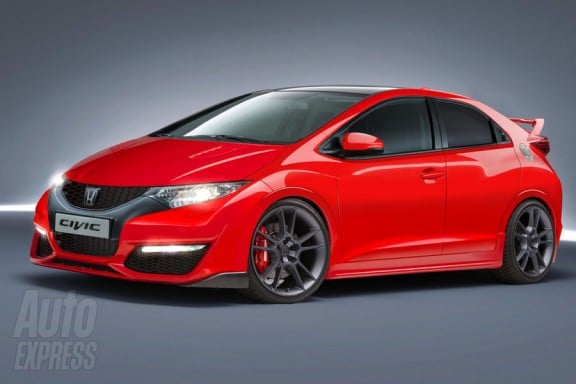 Les anglais d'Auto Express ont imaginé l'Honda Civic Type R 2015 à travers ce photoshop