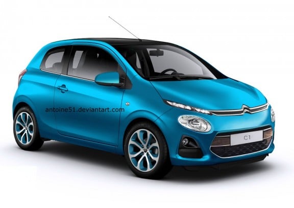 Voici le visage que pourrait arborer la nouvelle Citroën C1 2014 ! Une physionomie en accord avec les spyshots que l'on vous présentait fin décembre 2013...
