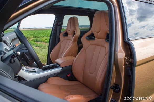 sieges baquets Range Rover Evoque