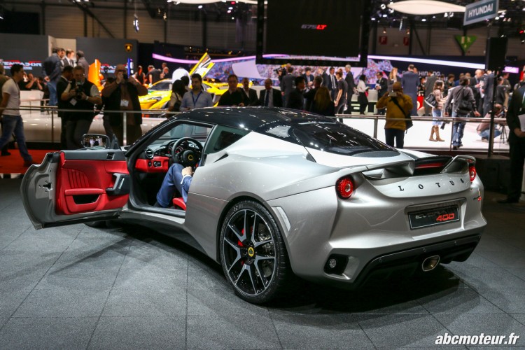 vue 3-4 arriere Lotus Evora 400 Geneve 2015