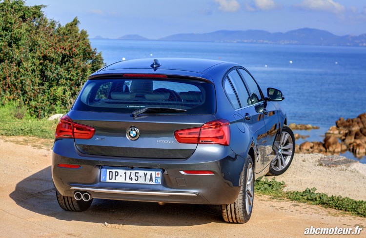 vue 3-4 arriere BMW Serie 1 F20 restylee 120d