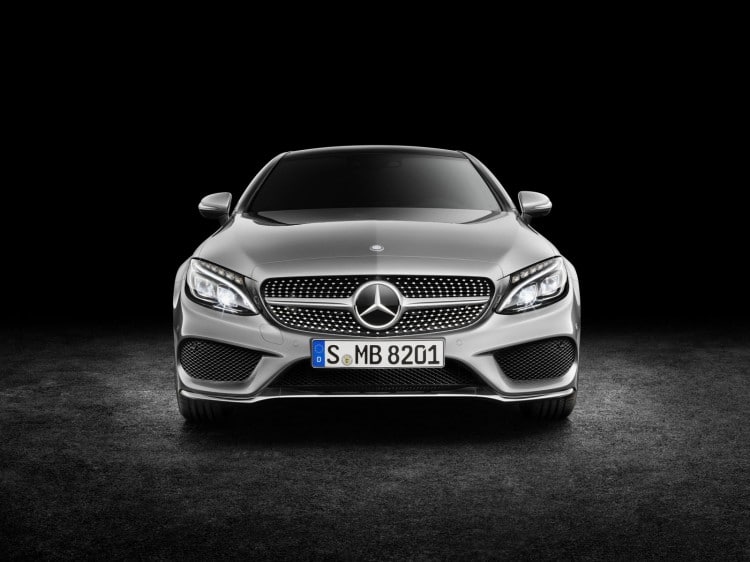 Mercedes-Benz C-Klasse Coupé C 300, Selenit Grau, Leder Cranber