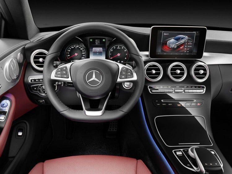 Mercedes-Benz C-Klasse Coupé C 300, Selenit Grau, Leder Cranber