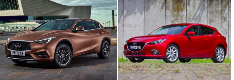 Infiniti Q30 Mazda 3