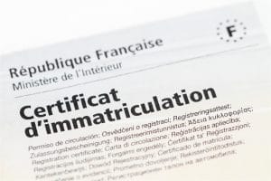 Certificat d'immatriculation