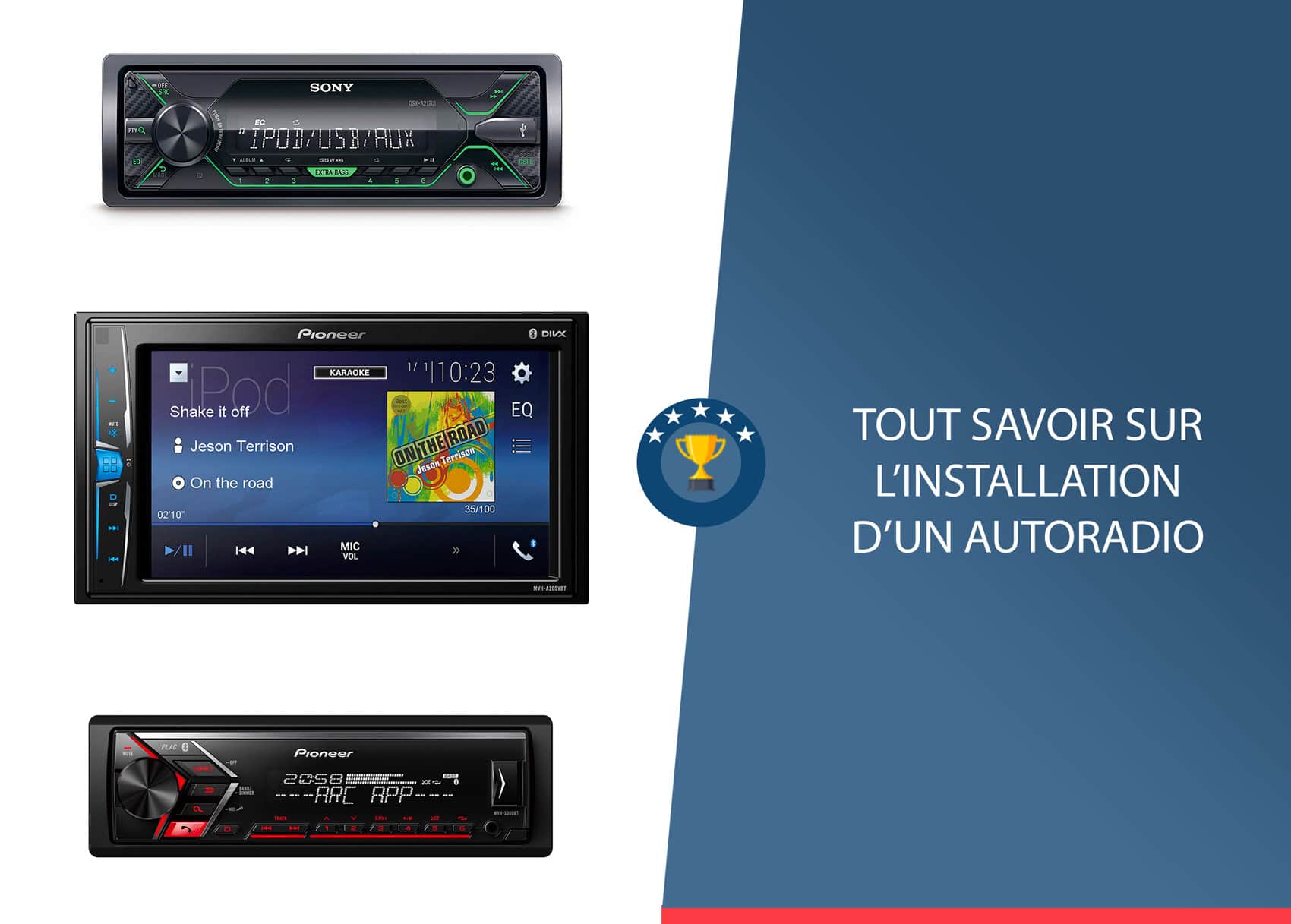 Kit D'installation Autoradio 2 DIN - 23 Cm - Compatible Véhicules 2015-2025 - ABS+PC