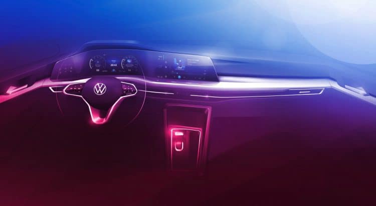 Volkswagen Golf 8 - Croquis planche de bord