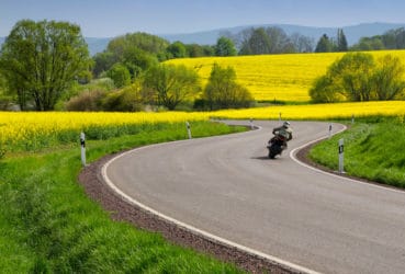 Sortie en moto après l'hiver