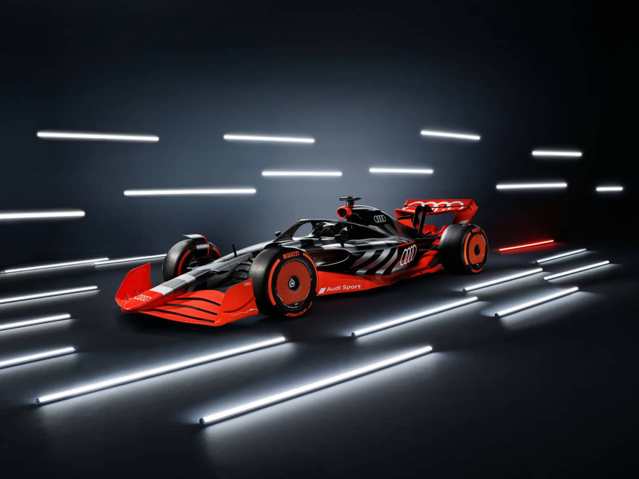 showcar with audi f1 launch livery