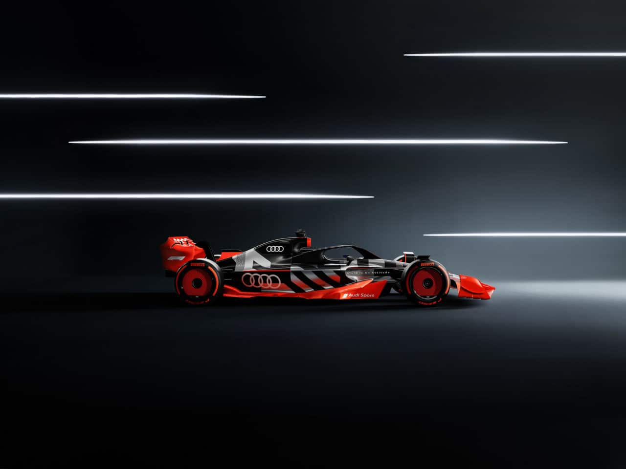showcar with audi f1 launch livery