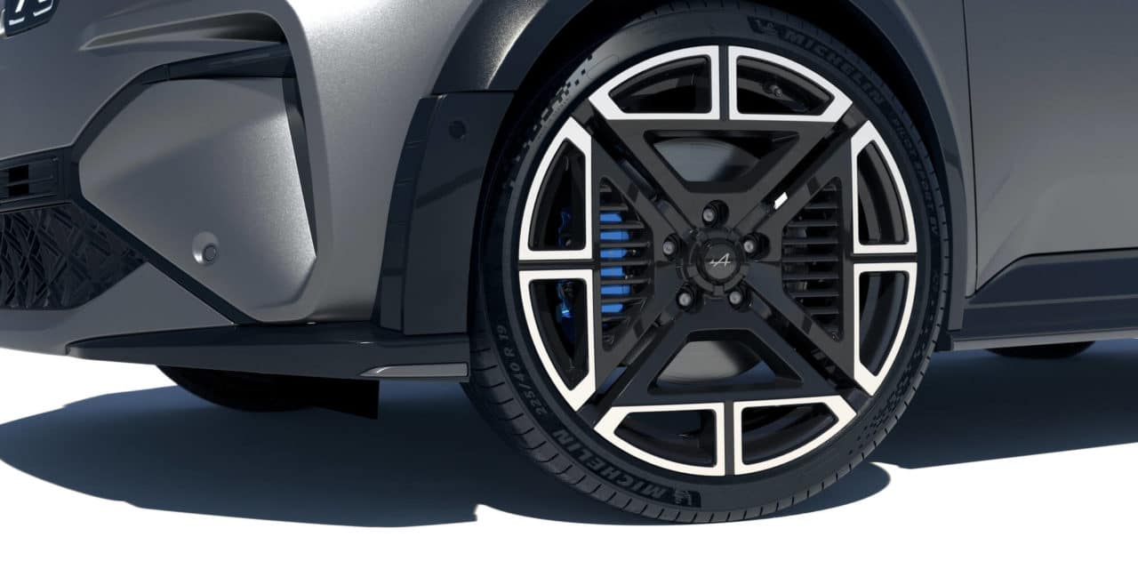 alpine a290 gt gris tornade mat jantes avant