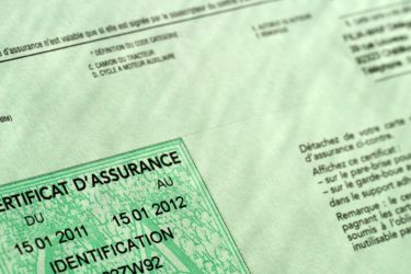 Une attestation d'assurance pour une voiture